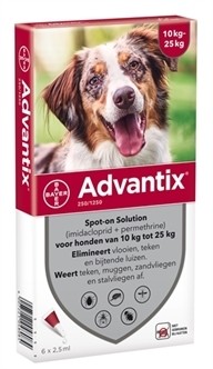 Bayer Advantix Spot On 250/1250 10-25kg 6 pipetten-0