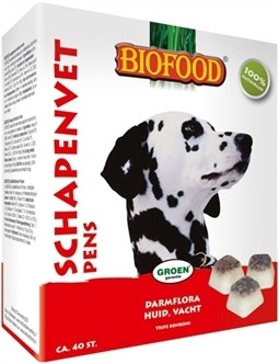 Biofood Schapenvet Maxi Bonbons Pens 40 stuks-0