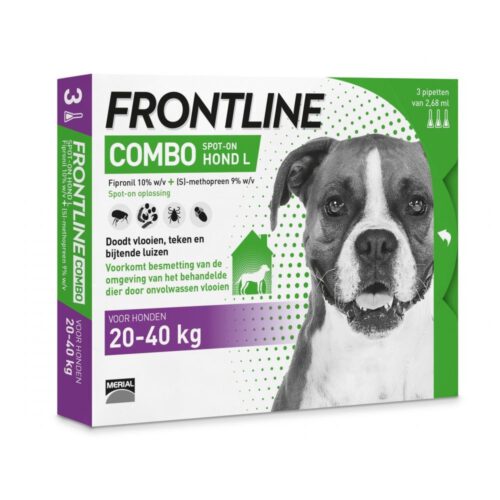 FRONTLINE COMBO voor de HOND (L - 20 tot 40kg - 3 pipetten)-0