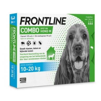 FRONTLINE COMBO voor de HOND (M - 10 tot 20kg - bevat 3 pipetten)-0