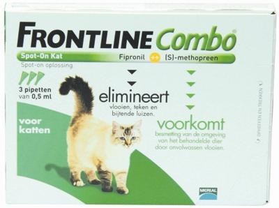 discretie meester absorptie FRONTLINE COMBO SPOT ON voor de KAT (3 pipetten) - 123dierenshop.nl