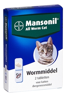 Mansonil All Worm voor kat  (verpakt per 2 tabletten)