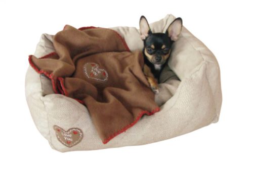 Hondenmand love you inclusief fleece deken-0