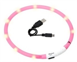 Halsband met LED verlichting Roze-0