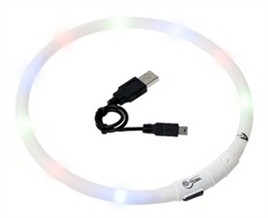 Halsband met LED verlichting Wit-0