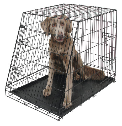 Hondenbench Schuin Zwart 92cm-0