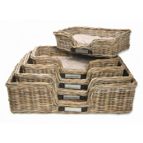 Rieten hondenmand recht Happy House XL-0