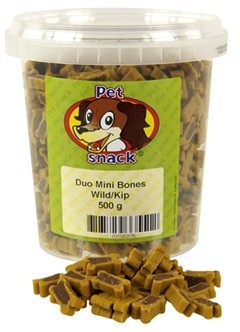 Petsnack Botjes Mini Duo Wild & Kip 500 gram-0