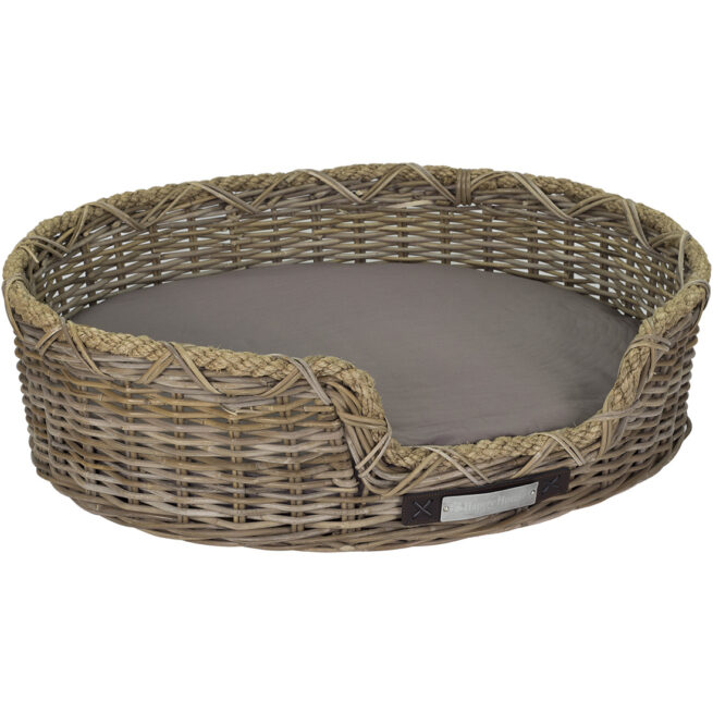 Hondenmand Happy House riet met touw