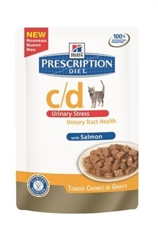 Hill's Prescription Diet Feline C/D Urinary Stress Zalm 85 gram-0