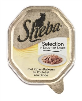 Sheba Alu Selection Kip en Kalkoen in saus 85 gram-0