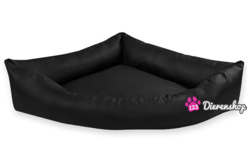 Hondenmand Hoekmodel Zwart Kunstleer 100cm-0