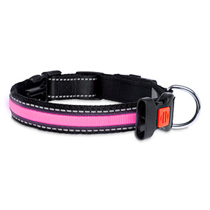 Halsband met LED verlichting Roze-0