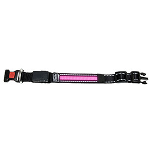 Halsband Led verlichting roze 36 cm-0