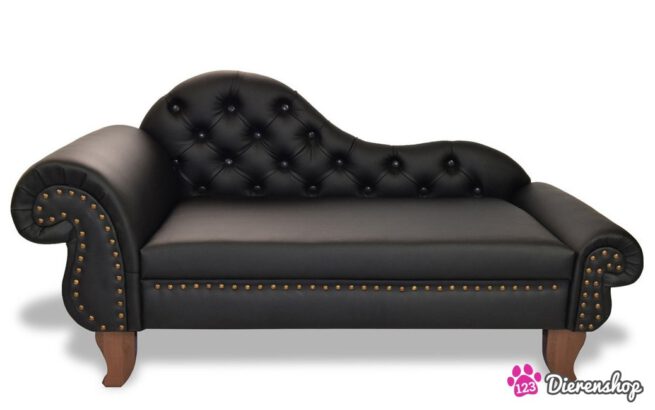 Hondenbank Recamiere Chaise Lounge Zwart XXL-0