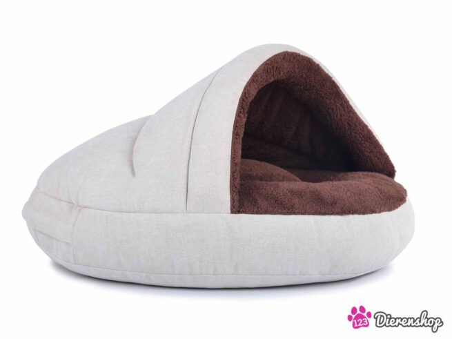 Hondenmand Snuggle Cave Crème Bruin-17118