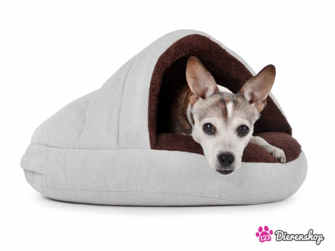 Hondenmand Snuggle Cave Crème Bruin-0