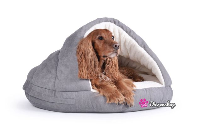 Hondenmand Snuggle Cave Deluxe Zilver-18891