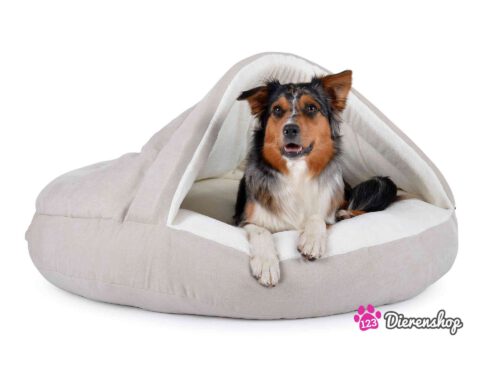 Hondenmand Snuggle Cave Deluxe Crème-0