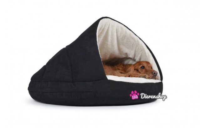 Hondenmand Snuggle Cave Deluxe Zwart-17282