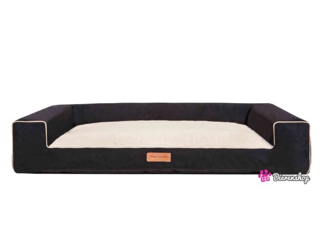 Hondenmand Lounge bed Suedine Deluxe Zwart 100 cm-0