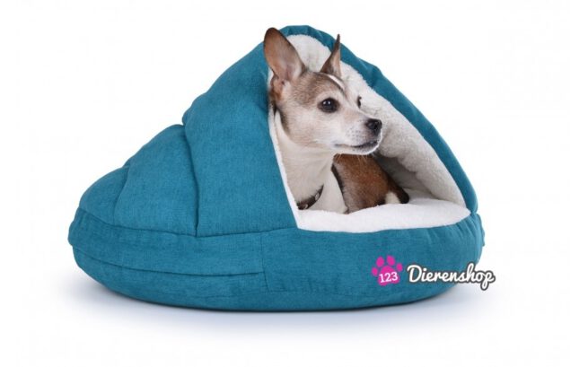 Hondenmand Snuggle Cave Deluxe Turquoise-17289