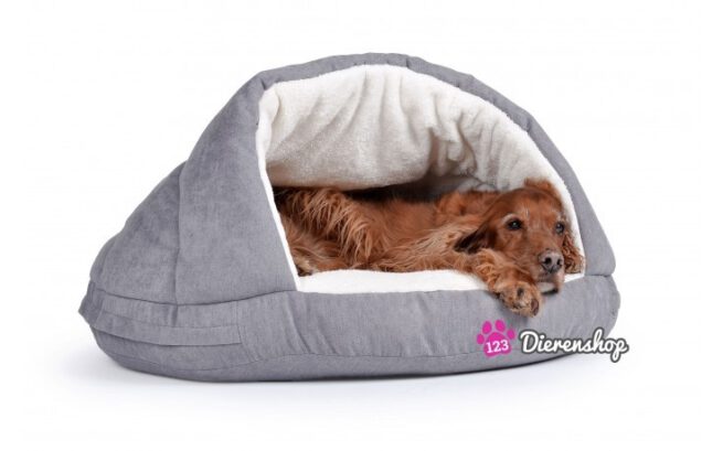 Hondenmand Snuggle Cave Deluxe Zilver-17285