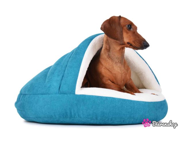Hondenmand Snuggle Cave Deluxe Turquoise-0