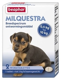 Beaphar Milquestra kleine hond & pup 2 tabletten-0