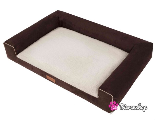 Hondenmand Lounge Bed Suedine Deluxe Bruin 100 cm-17538