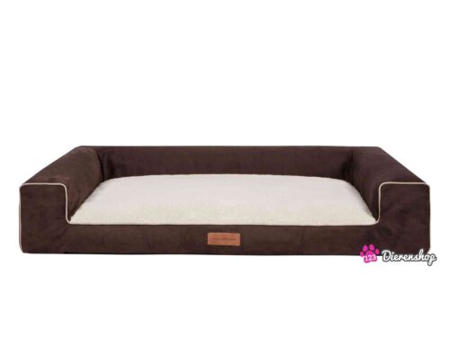 Hondenmand Lounge Bed Suedine Deluxe Bruin 100 cm-0