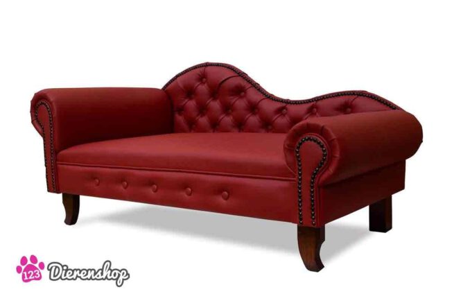 Hondenbank Recamiere Chaise Lounge Deluxe Rood XXL-17890