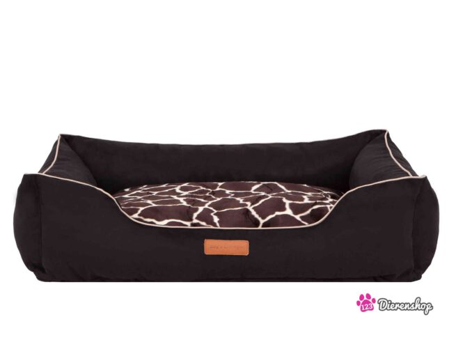 Hondenmand Indira Suedine Deluxe Zwart Black Cow 65 cm-0