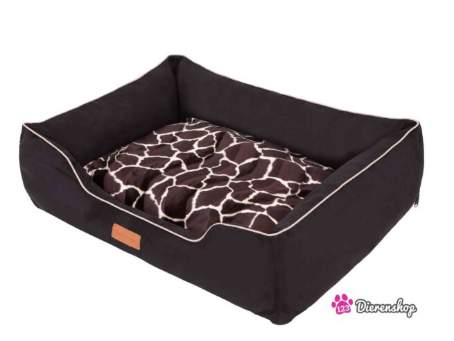 Hondenmand Indira Suedine Deluxe Zwart Black Cow 115 cm-0