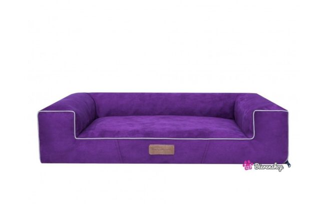 Hondenmand Lounge Bed Suedine Paars 100 cm-0