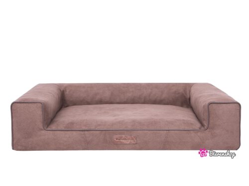 Hondenmand Lounge Bed Suedine Lichtbruin 80 cm-0