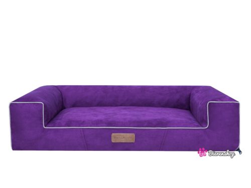 Hondenmand Lounge Bed Suedine Paars 80 cm-0