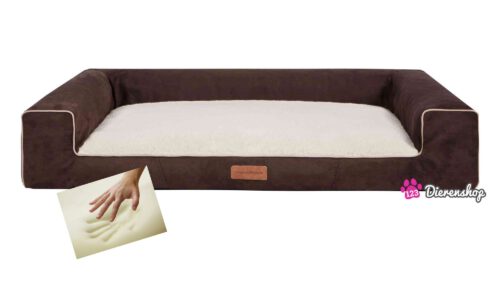Orthopedische hondenmand Lounge Bed Suedinde Deluxe Bruin 100 cm-0
