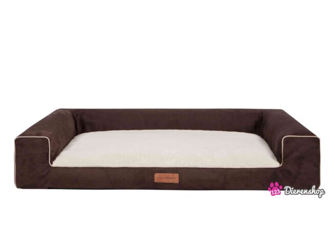 Hondenmand Lounge Bed Suedine Deluxe Bruin 80 cm-0