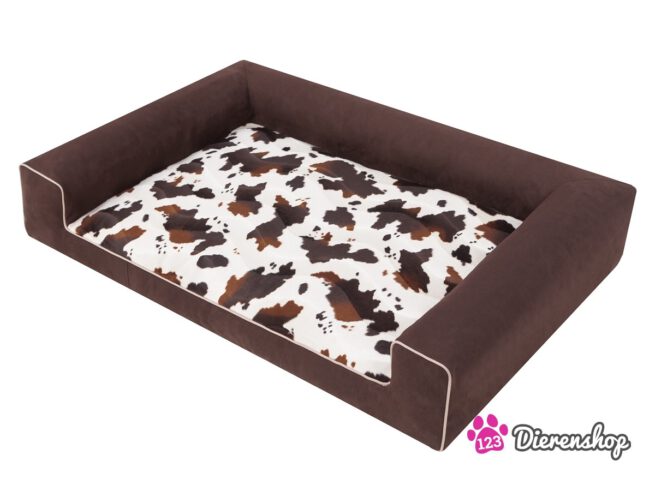 Hondenmand Lounge Bed Suedine Bruin Koe 100cm-20806