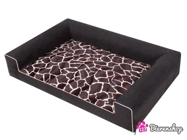 Hondenmand Lounge Bed Suedine Zwart koe 100cm-20809