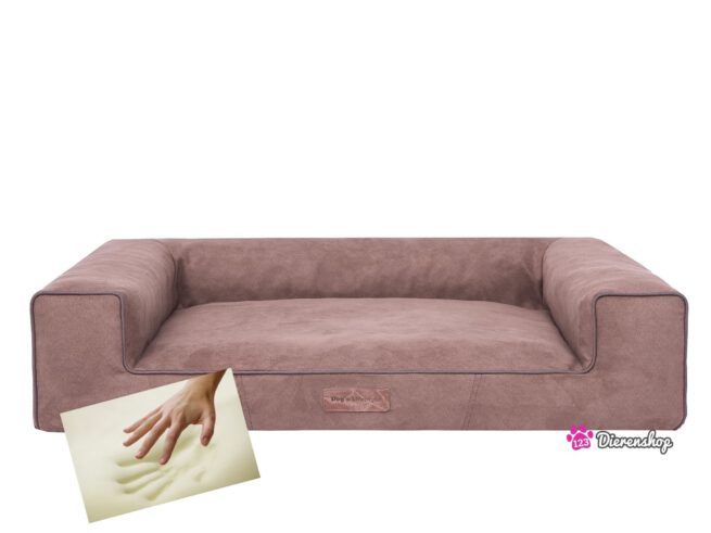 Orthopedische hondenmand Lounge Bed Suedine Lichtbruin 120cm-0
