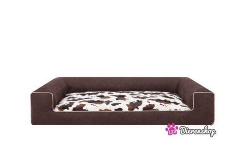 Hondenmand Lounge Bed Suedine Koe Bruin 80cm-0