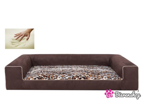 Orthopedische hondenmand Lounge Bed Suedine Panter 100 cm-0