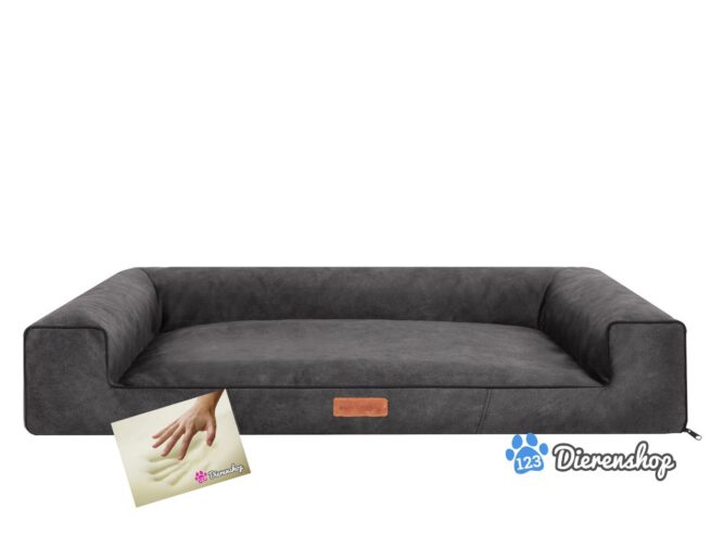 Orthopedische hondenmand lounge bed indira misty antraciet 100cm-0
