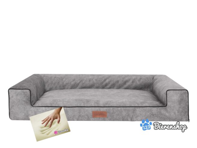Orthopedische hondenmand Lounge bed Indira Misty Grijs 80cm-0
