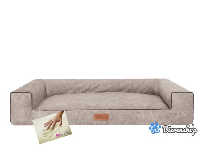 Orthopedische hondenmand lounge bed indira misty taupe 120cm-0