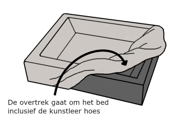Bia Bed Hoes Rib Grijs - Afbeelding 3