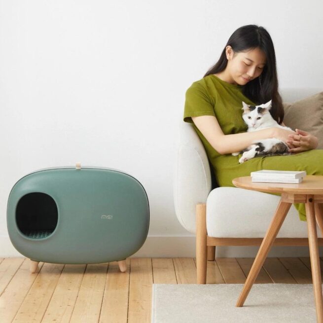 MakeSure Design kattenbak Mosgroen - Afbeelding 6