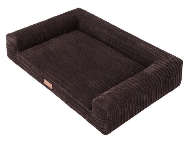 Hondenmand Lounge Bed Supersoft Rib Bruin - Afbeelding 3